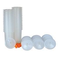 Disposable Cup Liners and Lids, 9 oz, 32 pack